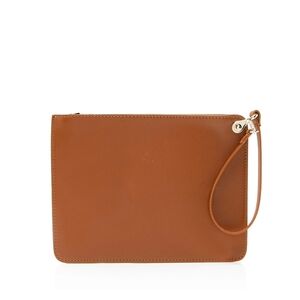 Authentic Christian Loubotin Elegant Tan Leather Clutch